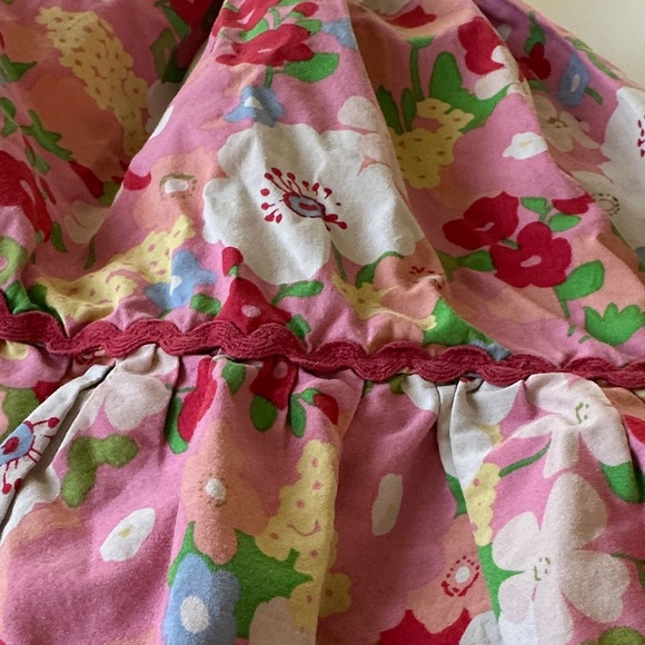 Toddler Floral Pink Dress with Ruffle Sleeves - Picture 5 of 6